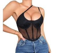 KBRPEY Camiseta Tirantes Mujer Tank Top Camisola Verano Cuello Halter sin Mangas Blusa Tops Ropa Deportiva Casual Elegante para Fitness Yoga Gimnasio Deporte