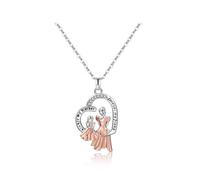 KBRPEY Colgante y Collar Amor de Madre Corazón, Regalos Originales para Mamá e Hijas, Navidad y Día de la Madre