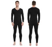 KBRPEY Conjunto Ropa Termica Hombre Camiseta Térmica Manga Larga Transpirable Set de Ropa Térmica Invierno Deportes Conjuntos Térmicos para Esquí Montaña Ciclismo