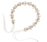 KBRPEY Diadema Floral Brillante Cristales Elegantes Cinta Ajustable Accesorio Cabello Nupcial Decorativo