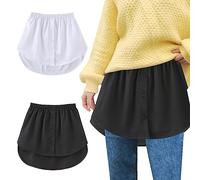 KBRPEY Extensores de Camisa Falsa Mujer Parte Superior Inferior Ajustable con Capas Barrido para Mini Faldas