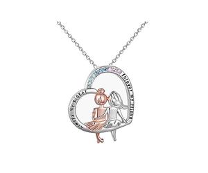 KBRPEY Hermanas Collar Always My Sister Forever My Friend 925 Sterling Silver Hermana Colgante Cadena Joyería para Mujer Niñas joyería de la amistad Regalo para Hermana Amigos
