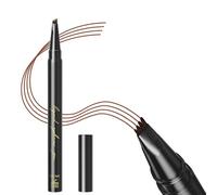 KBRPEY Lápiz Microfibra Cejas Punta Horquilla Delineador Microblading Resistente Agua Maquillaje Profesional Larga Duración