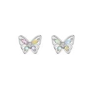 KBRPEY Pendientes Mariposa Brillantes Cristal Multicolor Joyería Elegante Mujer Aretes Pequeños Delicados