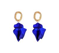 KBRPEY Pendientes Mujer Pétalo Colgantes Pendientes Acrílico Pendientes Vintage Florales Exagerada Flor Plata Pendientes Joyería para Mujeres Niñas Borla Fiesta