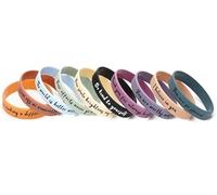 KBRPEY Pulseras Mujer Personalizadas con Mensajes Inspiradores Pulseras de Silicona Coloridas para Amistad y Motivación