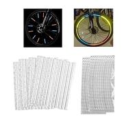 KBRPEY Reflectores Bicicleta Radios Rueda Adhesivos Reflectantes Ciclismo Visibilidad Nocturna Alta Luminosidad 360° Accesorios Seguridad