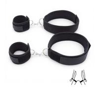 KBRPEY Set de Bondage para Parejas Esposas Ajustables para Manos y Muslos Muñequeras Suaves con Cierre de Velcro Kit BDSM para Principiantes