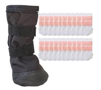 KBRPEY Zapatos Perro Antideslizantes para Protectores de Patas con 20 Unidades Caninos Desechables Calcetines Botas Perros Impermeables para Actividades al Aire Libre (L)