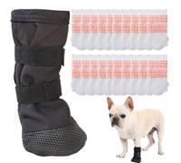 KBRPEY Zapatos Perro Antideslizantes para Protectores de Patas con 20 Unidades Caninos Desechables Calcetines Botas Perros Impermeables para Actividades al Aire Libre (S)