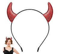 KBSICWO Diadema de Cuernos de Diablo, Diademas Halloween Diablo, Rojo Cuernos Demonio para Adultos y Niños, Halloween Carnaval Mascarada Cosplay y Fiesta