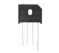 KBU1010 Puente Rectificador Diodo 10A 1000V KBU10J Componente Electrónico para Circuitos, Fuente de Alimentación y Electrodomésticos - 4 Pines (5 Unidades)