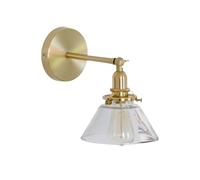 KBUUKYYXouy Apliques de pared ángulo ajustable Pantalla vidrio Luz Lámpara lujo Juego 2 Iluminación Aplique clásico posmoderno Base bombilla for porche(Clear,1 Pack)