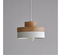 KBUUKYYXouy Lámpara colgante japonesa vintage Lámpara colgante Iluminación colgante Accesorio de techo Ajustable Cabeza única Madera Elegante for comedor Dormitorio sobre mesa(Matt White Round)