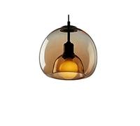 KBUUKYYXouy Lámpara de araña de un solo cabezal con base E27, pantalla de cristal personalizada, iluminación de techo, decoración para sala de estar, dormitorio, estudio.