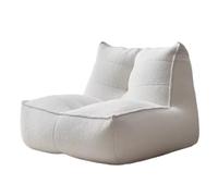 KBZSlyn Bean Bag Chair Cover(No Filler) Cotton Linen Bean Bag Lounger Cover Comfy Bean Bag For Adults Indoor Bedroom Organizing Plush(White)