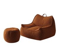 KBZSlyn Bean Bag Chair Cover (No Filler) Sofa Lazy Sack Ultra Soft Bean Bags Chairs Lazy Lounger Giant Bean Bag Chair Sofa For Adults Teens For Living Room, Bedroom Or Balcony(Brown,One Set)