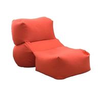 KBZSlyn Bean Bag Cover (No Filler) Cotton Linen Durable & Comfortable, Grey Storage Bean Bag Chair For Living Room/Bedroom/Gaming Room, Perfect For Adults & Teens, Childrens(Orange)