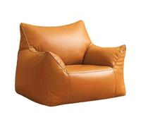 KBZSlyn Bean Bag Cover PU Leather Beanbag Sofa (No Filler) Lounge Chair for Bedroom Dorm Room Pouf Comfy Bean Bag Chair Cover for Adults Empty Lazy Sofa for Living Room(Yellow)