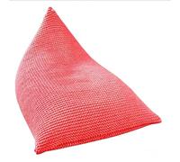 KBZSlyn Funda de puf de Lana Tejida (sin Relleno) cómodo sofá Cama Triangular, sillón de Peluche, Asiento de Suelo, puf Lavable, decoración for Dormitorio y hogar(Red)