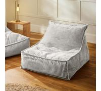 KBZSlyn Luxe Fleece Beanbag Lounge Cover (No Filler) Bean Bag Chair Cover For Teens Or Adults Bean Bag Sofa with Handle Super Soft Washable Corduroy Fabric Lazy Sofa(Silvery White)
