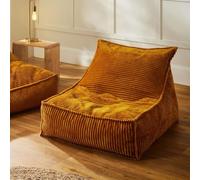 KBZSlyn Luxe Fleece Beanbag Lounge Cover (No Filler) Bean Bag Chair Cover For Teens Or Adults Bean Bag Sofa with Handle Super Soft Washable Corduroy Fabric Lazy Sofa(Yellow)