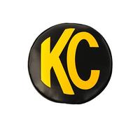 KC HiLiTES 5102 - Cubierta de luz Suave de Vinilo Redondo Amarillo sobre Negro con Logotipo KC de 6 Pulgadas