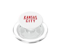 KC Rojo y Negro Kansas City Old School Throwback PopSockets PopGrip para MagSafe