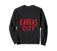 KC Rojo y Negro Kansas City Old School Throwback Sudadera