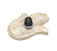 KCASA Bandeja vaciabolsillos de Madera Hamsa Mano Fatima - Mano Fatima