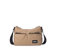 KCB Bandolera Grande Dual | Gran Capacidad y Organización | Bolsillos Multiusos con Cremallera | Material Resistente | Asas Ajustables | 100% Vegano | Color Taupe Claro