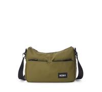 KCB Bandolera Grande Dual | Gran Capacidad y Organización | Bolsillos Multiusos con Cremallera | Material Resistente | Asas Ajustables | 100% Vegano | Color Khaki Claro