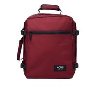 KCB Mochila de cabina Underseat | Mochila low-cost | Bolso cabina avión | Equipaje para Ryanair y Vueling | Equipaje para Easyjet | Mochila viaje | Bolso de mano cabina | 100% Vegano | Color Cereza