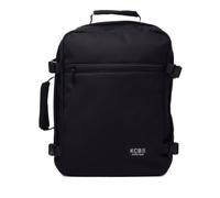 KCB Mochila grande Underseat | Bolso de mano de cabina para avión | Equipaje de mano para Ryanair, Vueling y Easyjet | Mochila ligera de viaje low-cost | Asas Ajustables | 100% Vegano | Color Negro