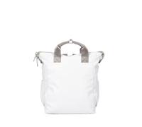 KCB Mochila Pequeña Stamp | Diseño Espacioso y Moderno | Compartimento Acolchado para Tablet | Perfecto para el Día a Día | Asas Ajustables | 100% Vegano | Color Blanco