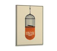 KCBCMFDS Póster de película One Flew Over The Cuckoo's Nest, póster decorativo de lienzo para pared e impresión artística moderna para decoración de dormitorio familiar, 20 x 30 cm