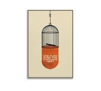 KCBCMFDS Póster de película One Flew Over The Cuckoo's Nest, póster decorativo de lienzo para pared e impresión artística moderna para decoración de dormitorio familiar, 40 x 60 cm