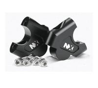KCBHSH Elevadores Manillar Elevadores De Manillar De Motocicleta para H&Onda NX 500 NX400 NX 400 500 Abrazaderas De Montaje Elevadoras para Manillar De Mano Abrazaderas elevación(Negro 1)