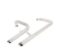 KCBHSH Tubo De Escape Completo para Motocicleta para Yamaha XV125 XV250 Virago 125 V Star 250 (1995-2023), Silenciador Y Colector. Tubo De Escape(Plata)