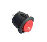 KCD1 2PIN 20MM encendido/apagado SPST G149 interruptor basculante Circular DC AC 6A/250V tapa impermeable tablero de coche pista venta directa(Red Switch)