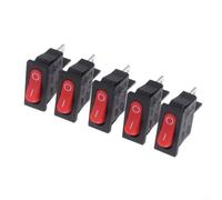 KCD1 - Interruptor basculante SPST (5 unidades, 2 pines, 250 V, 6 A, para barco, camión, coche)