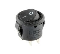 KCD11 3A 250V AC 6A 125V AC ON-OFF Apertura 15MM Redondo completo Rojo Negro Blanco 2 pies 3 2 Archivo Tipo de envío Interruptor redondo pequeño(KCD11-Black-Square,5 Pieces-lot)