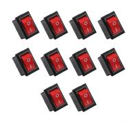 KCD11 - Interruptor basculante rectangular de encendido/apagado de 2 pines para pequeños electrodomésticos y proyectos de bricolaje, 3 A, 250 V CA/6 A, 125 VCA, IP68 resistente al aceite, acero