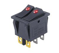KCD3-201 6 pines encendido/apagado 31,5 * 26mm 15A 20A/125 V/250 V interruptor de casco de barco de ojo de gato doble