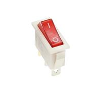 KCD3 220V ON/OFF SPST interruptor basculante unipolar de un solo tiro 2 3 posiciones 20A 125VAC con luz LE*D(White red light,1PCS)