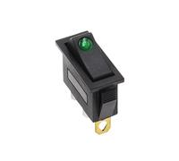 KCD3 220V ON/OFF SPST interruptor basculante unipolar de un solo tiro 2 3 posiciones 20A 125VAC con luz LE*D(Green cat eye,3PCS)