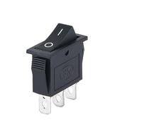 KCD3 220V ON/Off SPST Rocker Switch Single Pole Throw 2 Position 20A 125VAC with LED Light 3 Pins/Pins(3PIN Black)