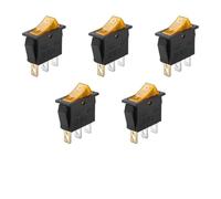 KCD3 con interruptor basculante LED de 3 pines, interruptor de encendido/apagado para equipos eléctricos, para uso doméstico 20 A, 125 V CA(3P Yellow,100PCS)
