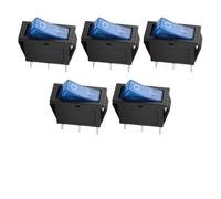 KCD3 con interruptor basculante LED de 3 pines, interruptor de encendido/apagado para equipos eléctricos, para uso doméstico 20 A, 125 V CA(3P Blue,100PCS)