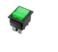 KCD4 1 interruptor basculante de encendido, apagado y encendido, 3 posiciones, 6 equipos eléctricos con interruptor de luz, 16 A, 250 V CA/20 A, 125 VA(Green ON-OFF-ON)